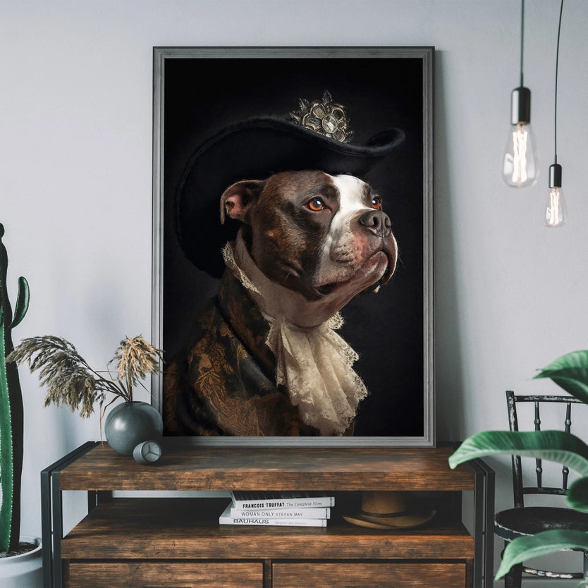 Staffordshire Bull Terrrier Staffy Dog Portrait Print 2