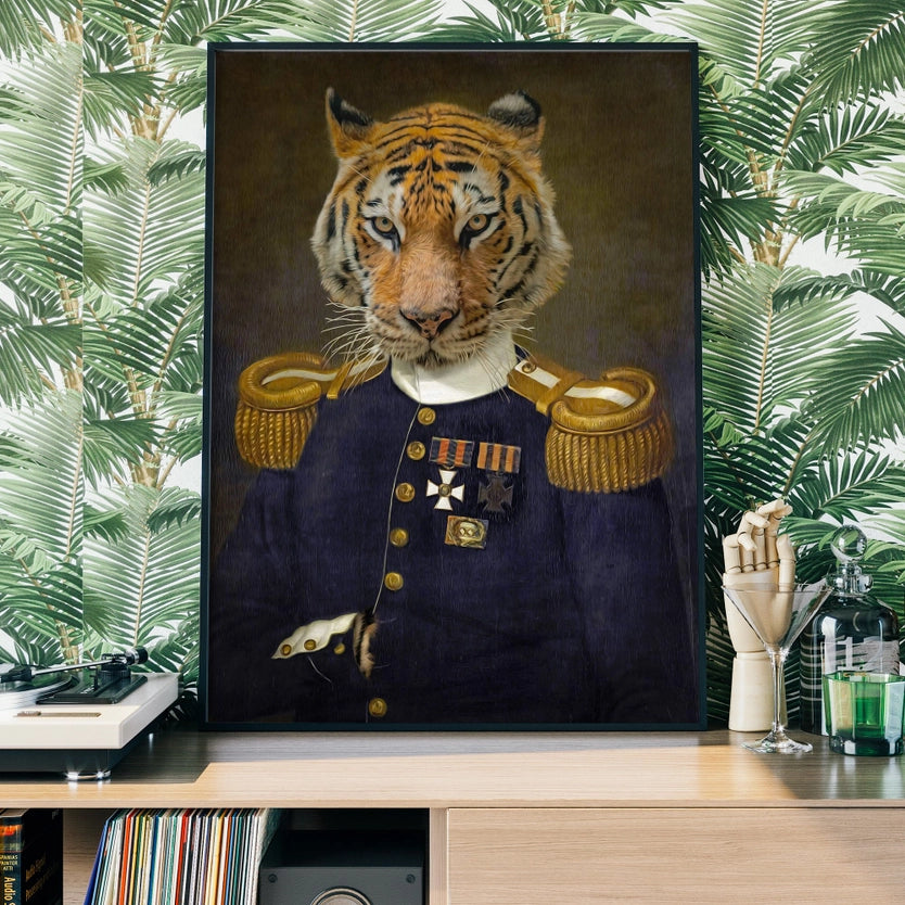 Lieutenant Tiger Portrait Print
