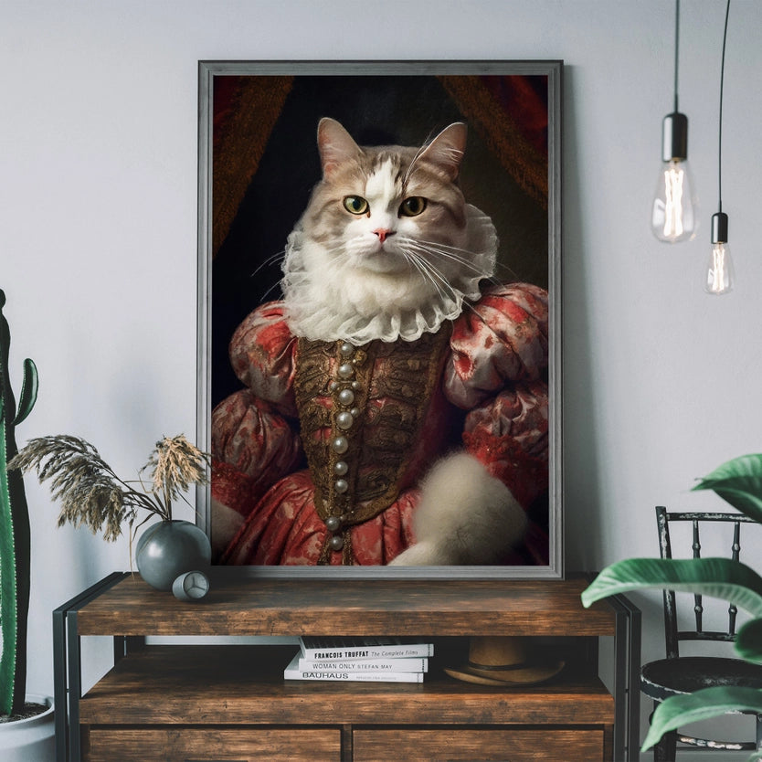 Short-haired cat Animal Portrait Print