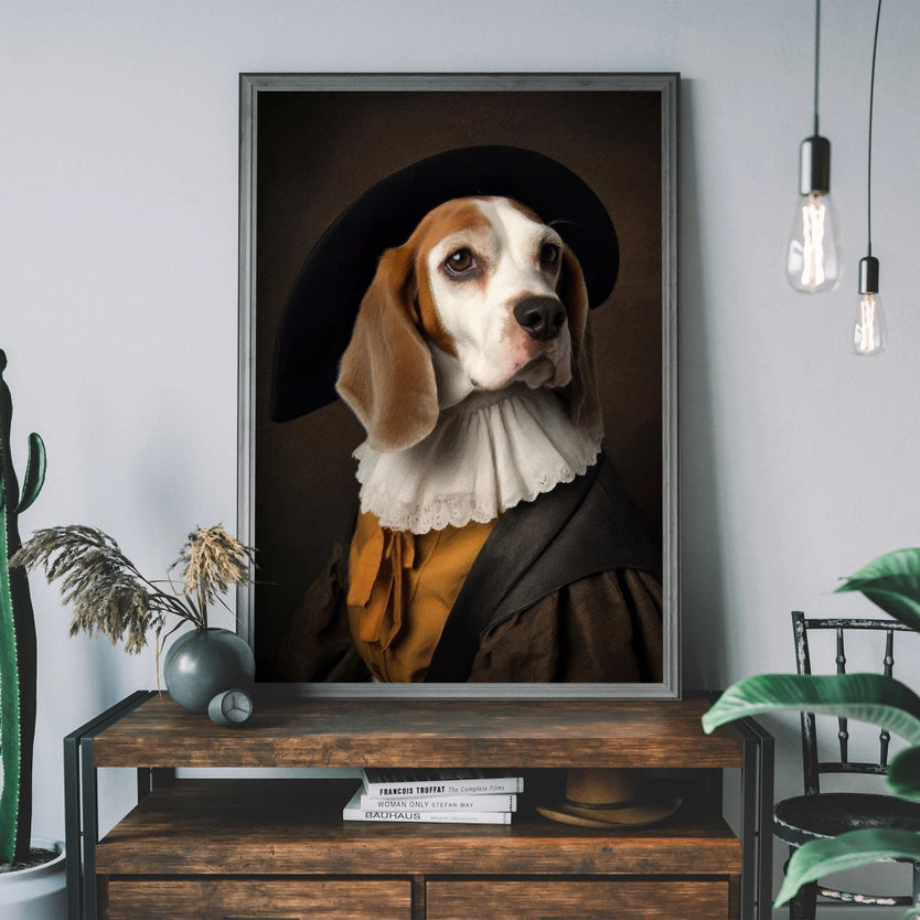 Beagle Dog Portrait Print