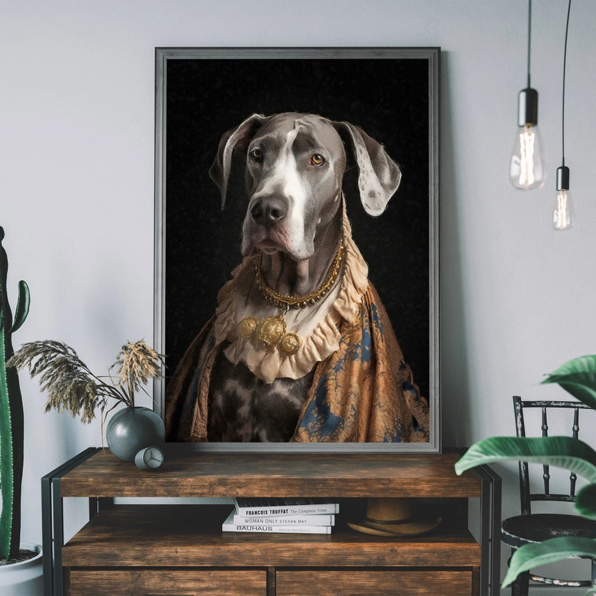 Great Dane Dog Portrait Print