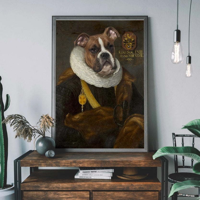 Renaissance Boxer Head Portrait Print