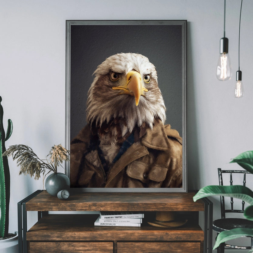 American Eagle Head Portrait Print