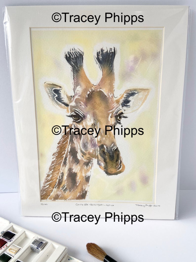 Giraffe watercolour