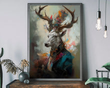 Stag Painting Renaissance Style Portrait Art Print