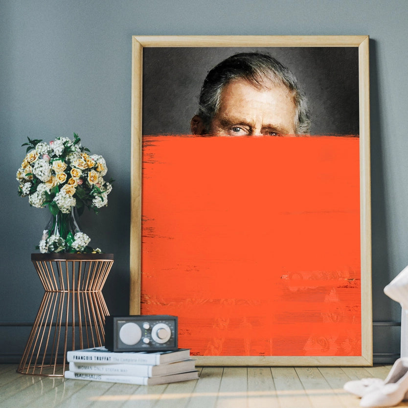 King Charles III Dipped Paint Print