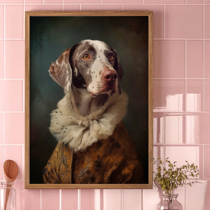 German Shorthaired Pointer GSP Dog Portrait Print
