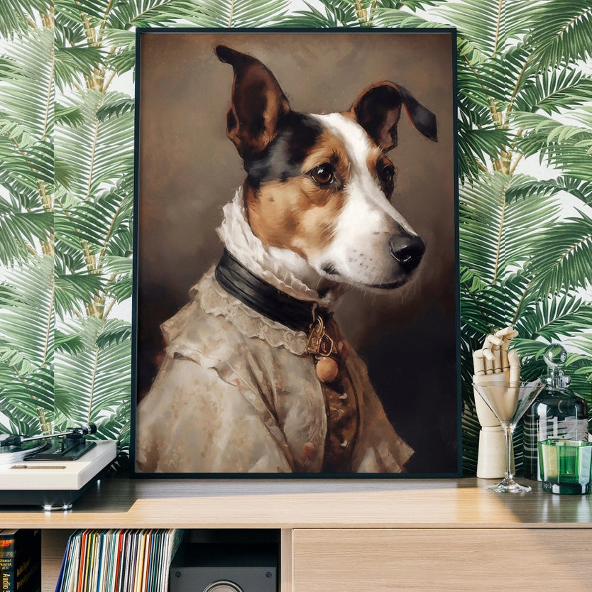 Jack Russell Black & Tan Portrait Print