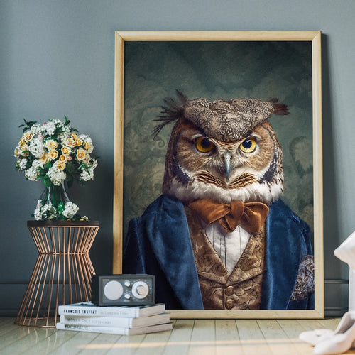 Owl Animal Portrait Print