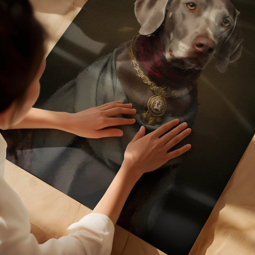 Weimaraner Dog Portrait Print