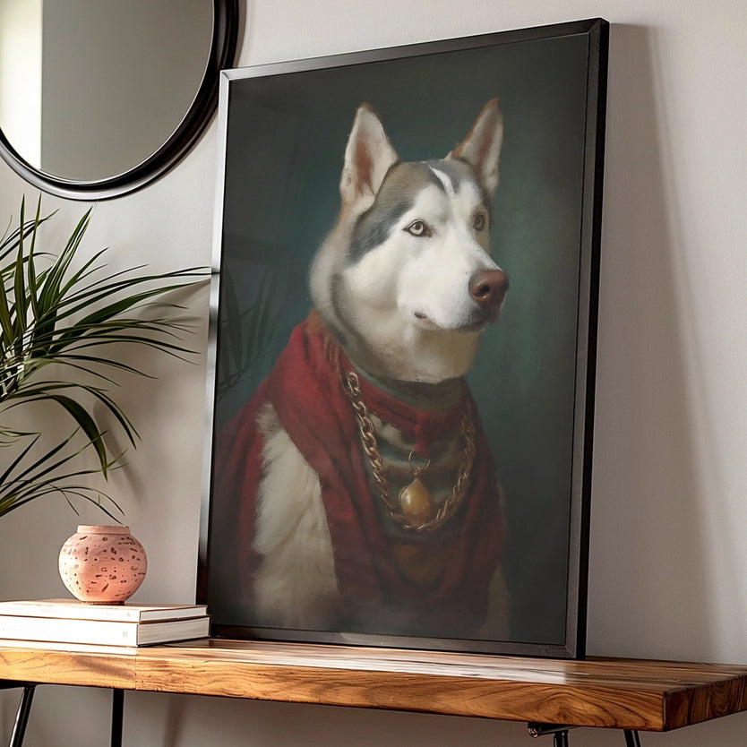 Husky Dog Portrait Print