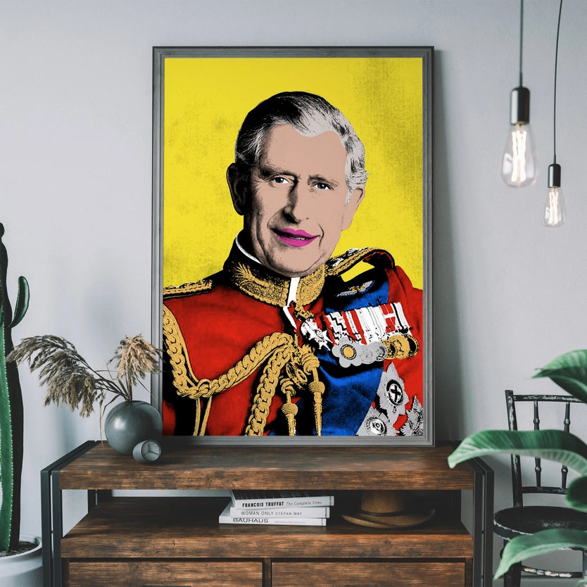 King Charles III Warhol Style Print 2