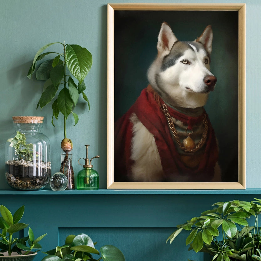 Husky Dog Portrait Print
