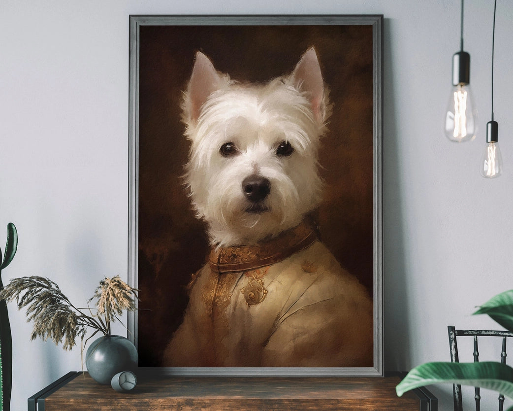 West Highland White Terrier Dog Portrait Print