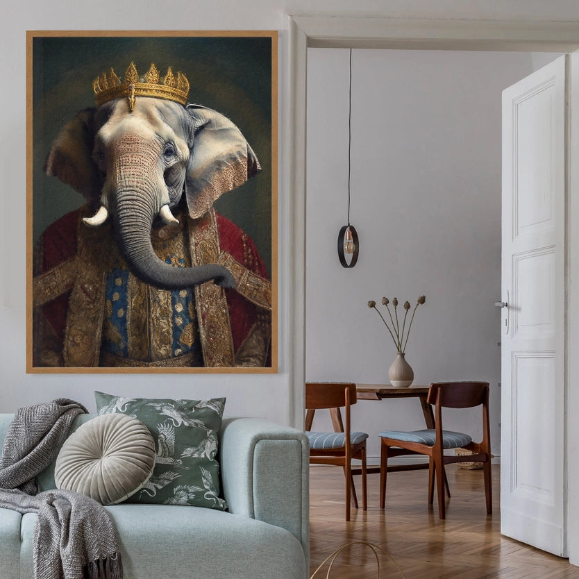 Royal Elephant Portrait Print