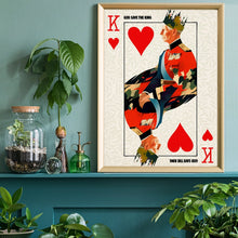 King Charles III Playing Card King of Hearts Print