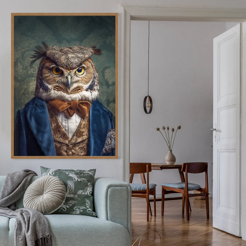Owl Animal Portrait Print