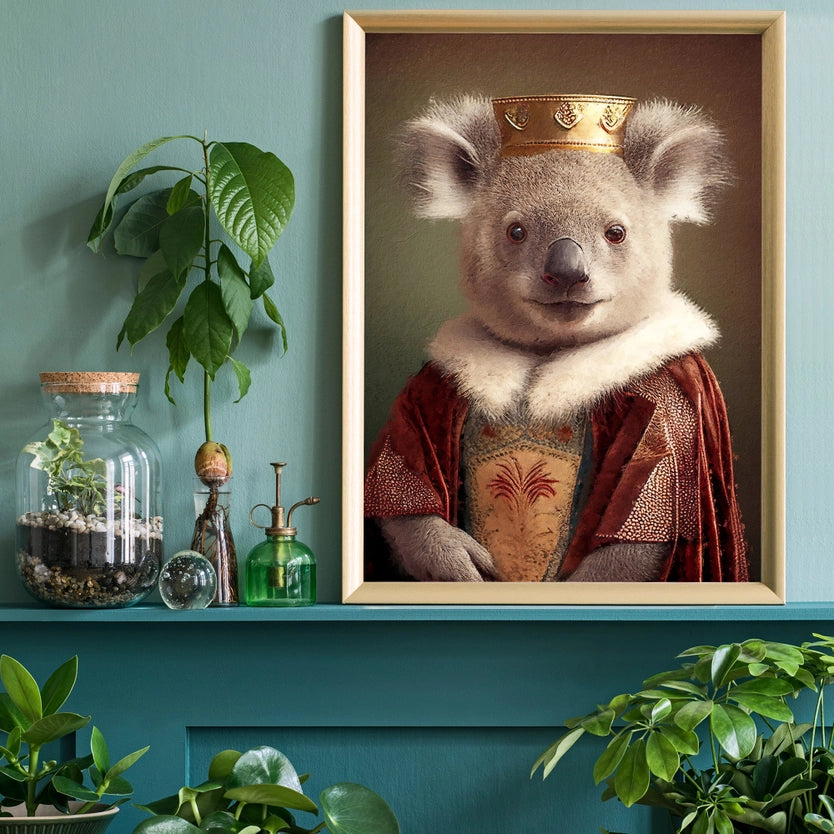 Koala Head Portrait Print
