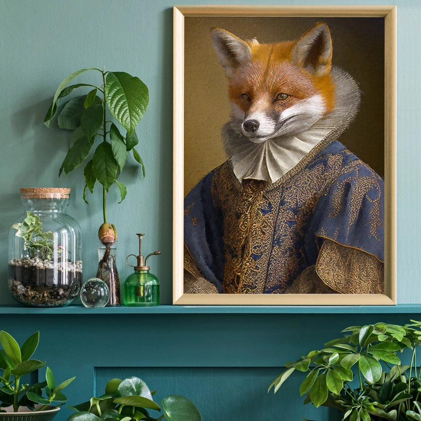 Fox Head Portrait Print