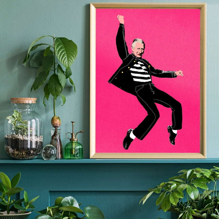 King Elvis Charles III Warhol Style Print 1