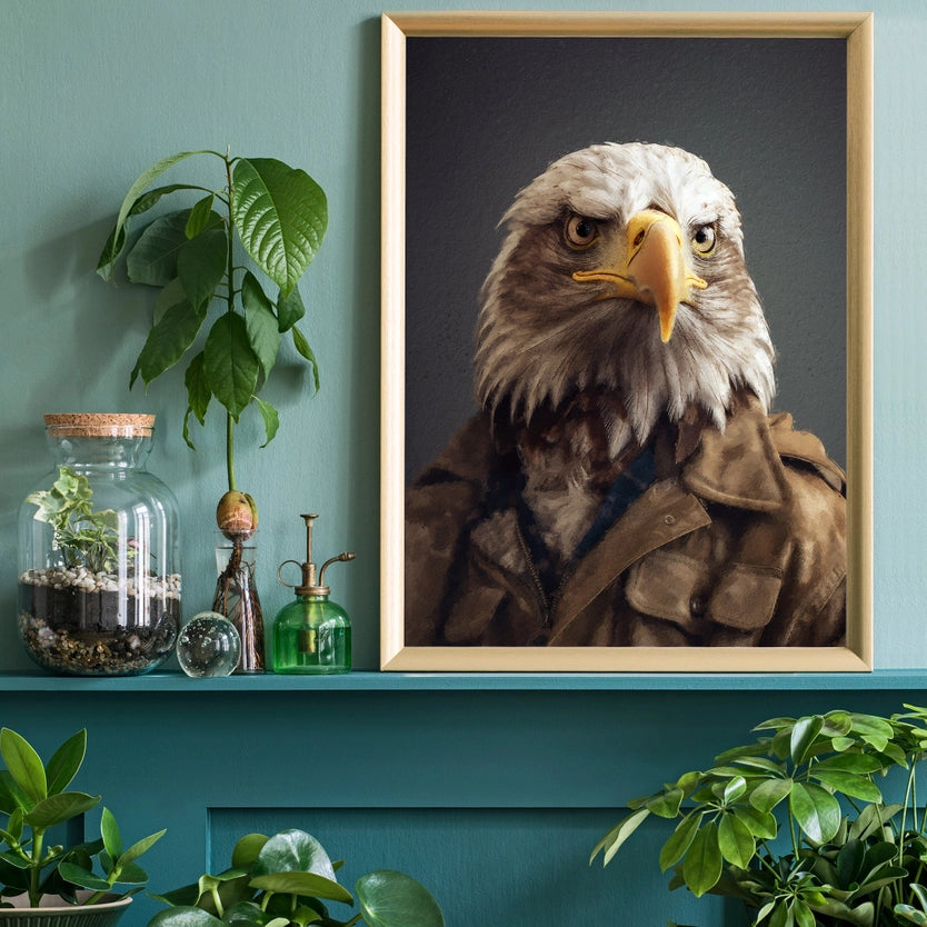 American Eagle Head Portrait Print