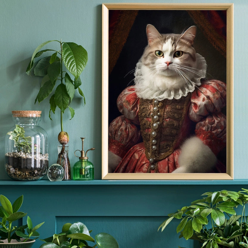 Short-haired cat Animal Portrait Print