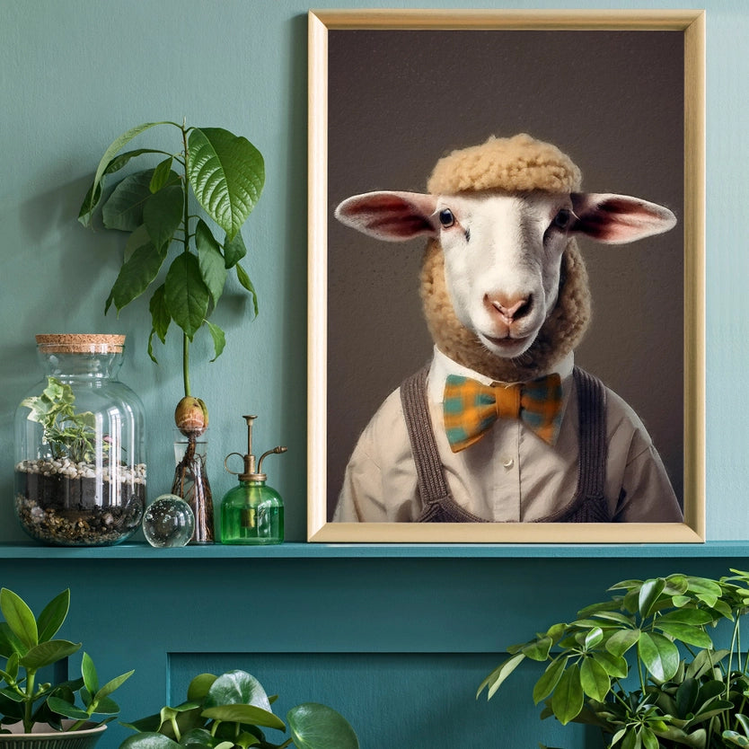 Sheep Head Portrait Print