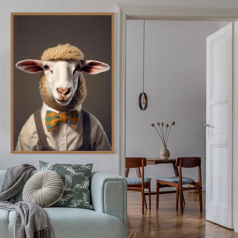 Sheep Head Portrait Print