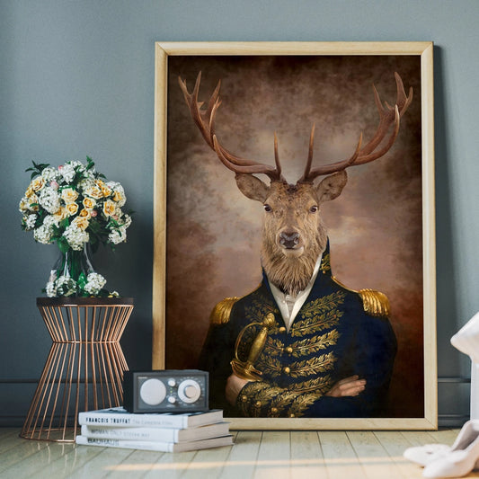 President Stag Portrait Print