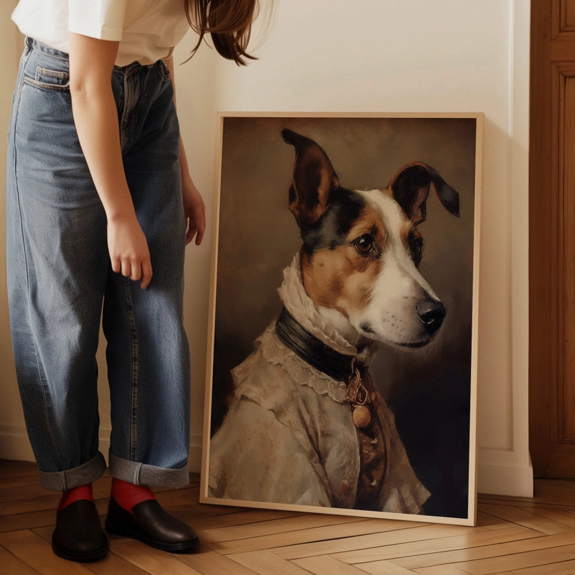 Jack Russell Black & Tan Portrait Print