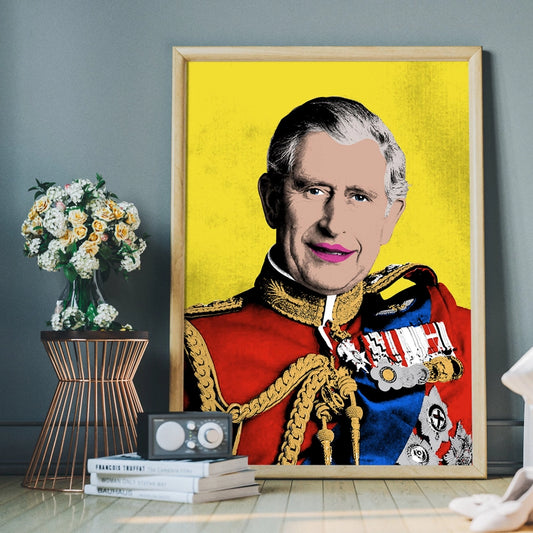 King Charles III Warhol Style Print 2