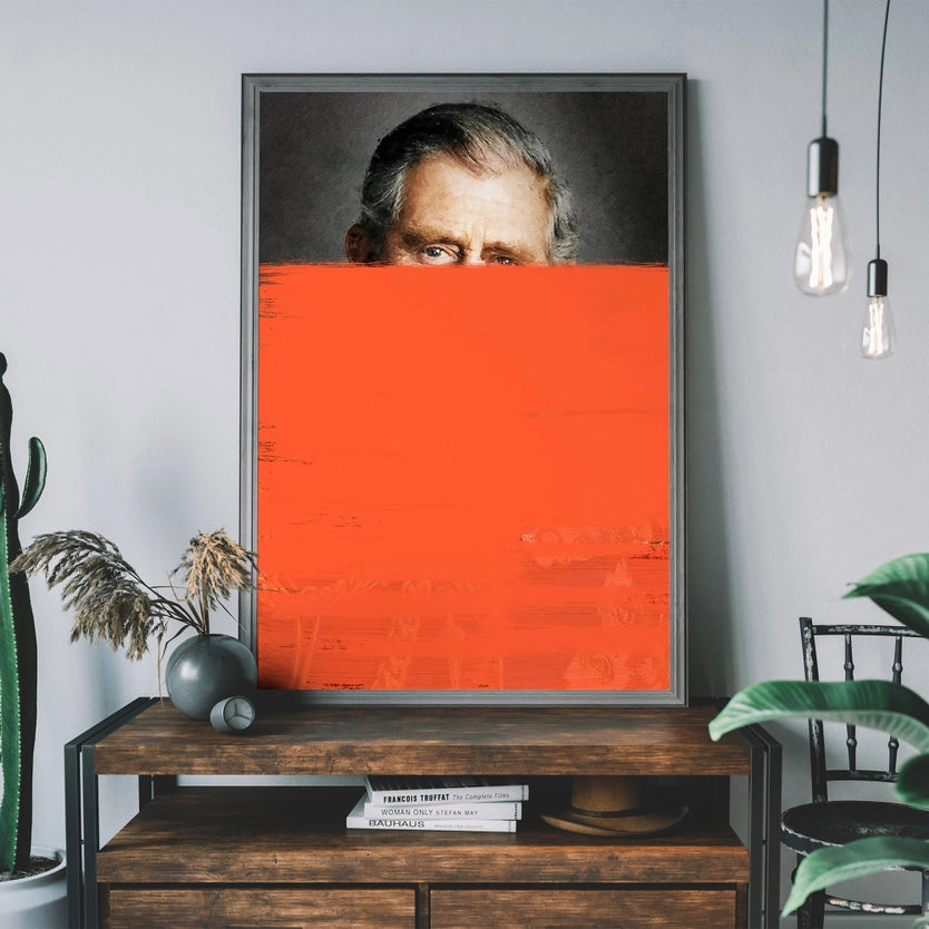 King Charles III Dipped Paint Print