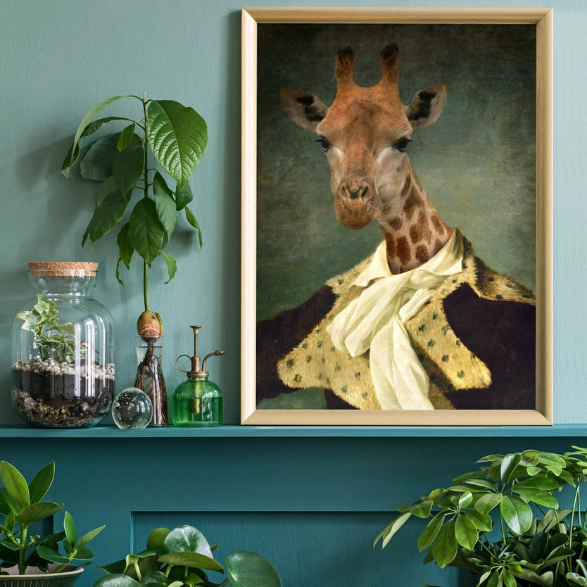 Giraffe Portrait Print