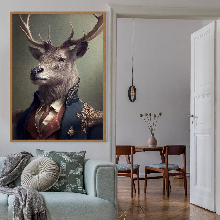 Stag Head Portrait Print
