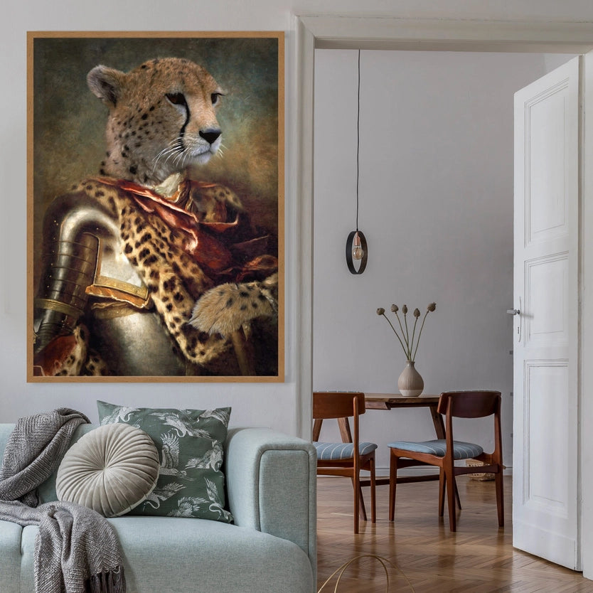 Field Marshall Cheetah Portrait Print