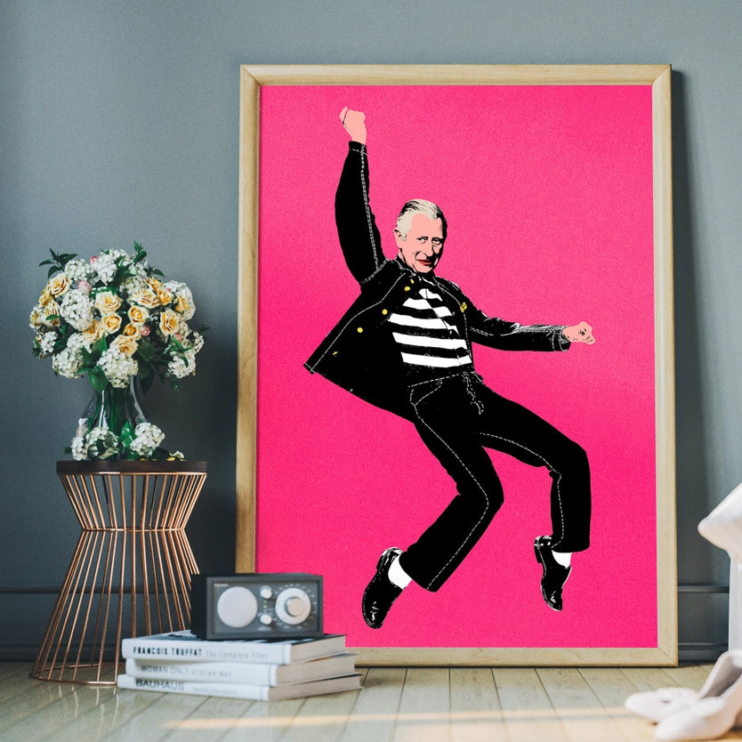 King Elvis Charles III Warhol Style Print 1