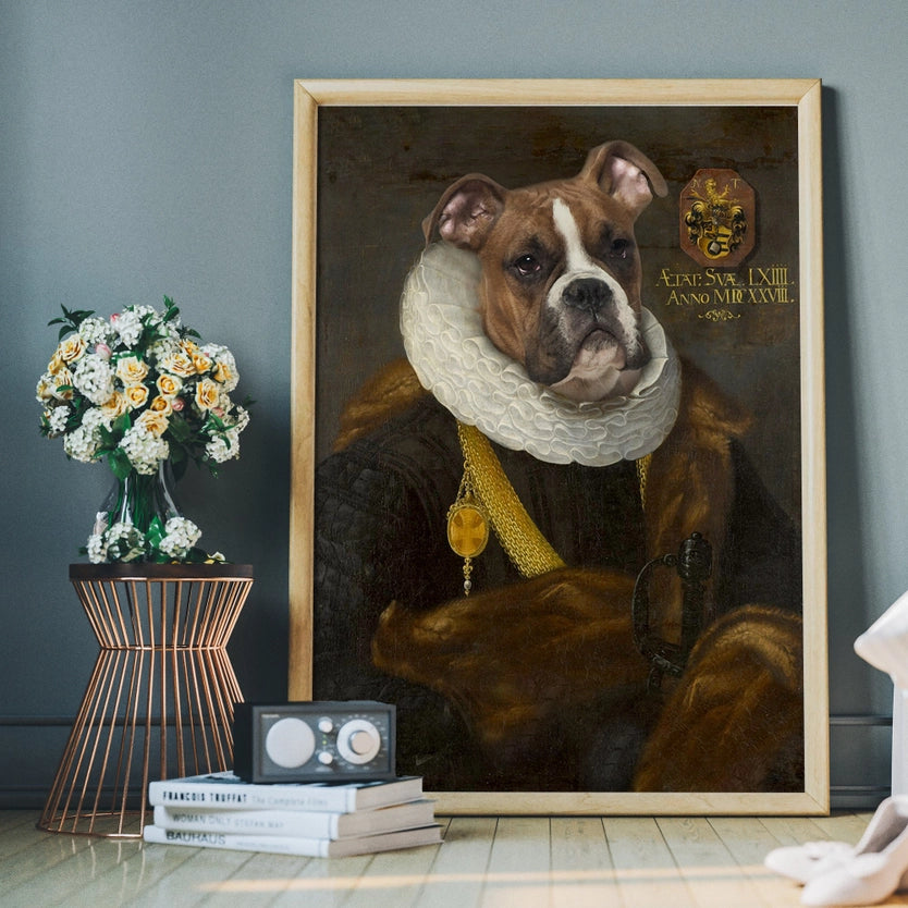 Renaissance Boxer Head Portrait Print