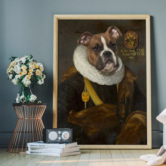 Renaissance Boxer Head Portrait Print