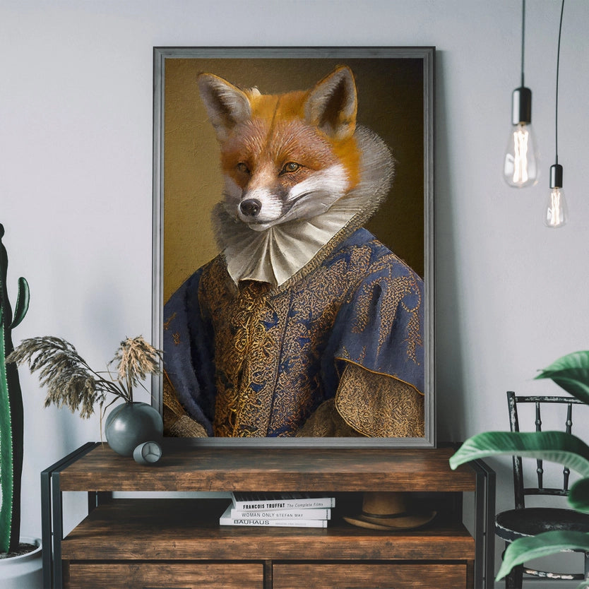 Fox Head Portrait Print