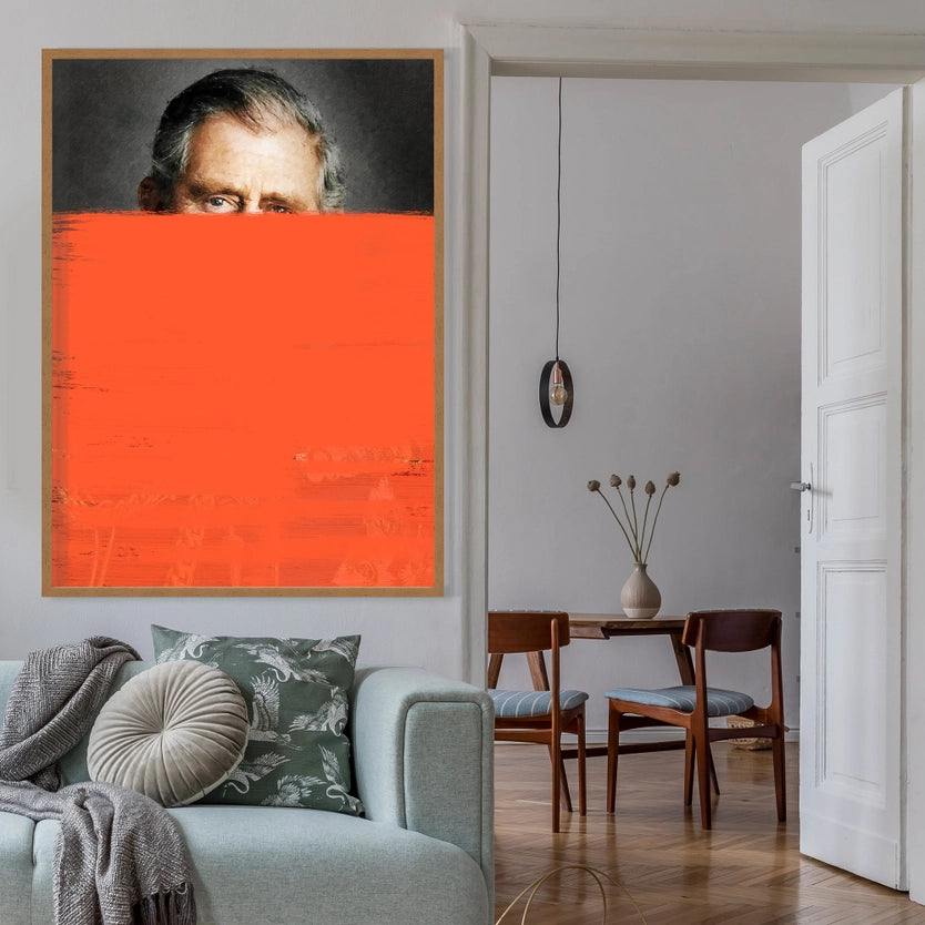 King Charles III Dipped Paint Print