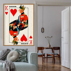 King Charles III Playing Card King of Hearts Print
