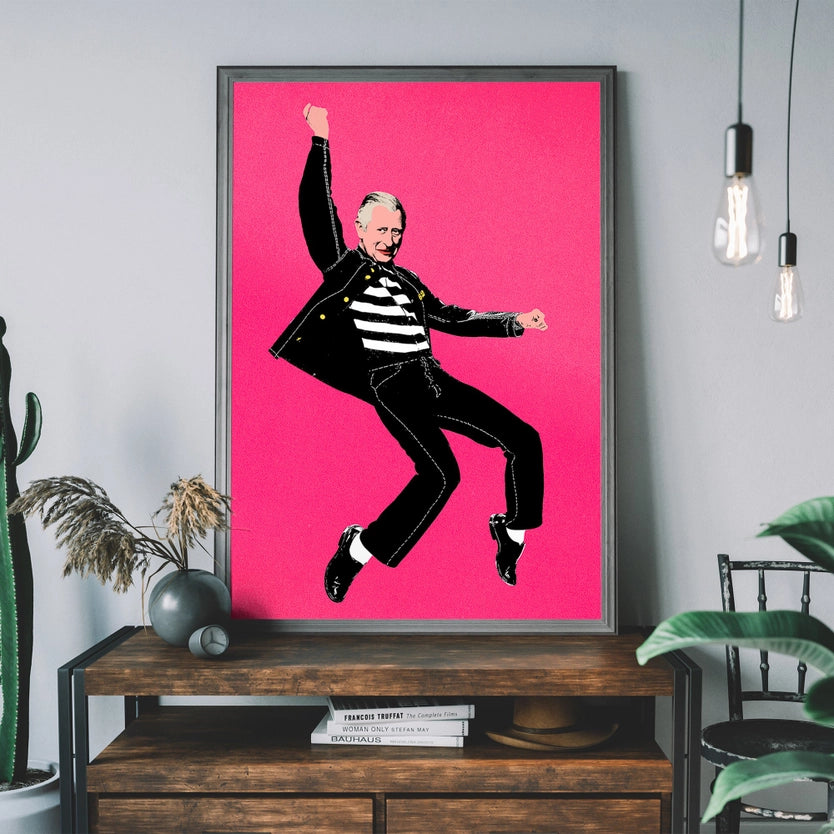 King Elvis Charles III Warhol Style Print 1