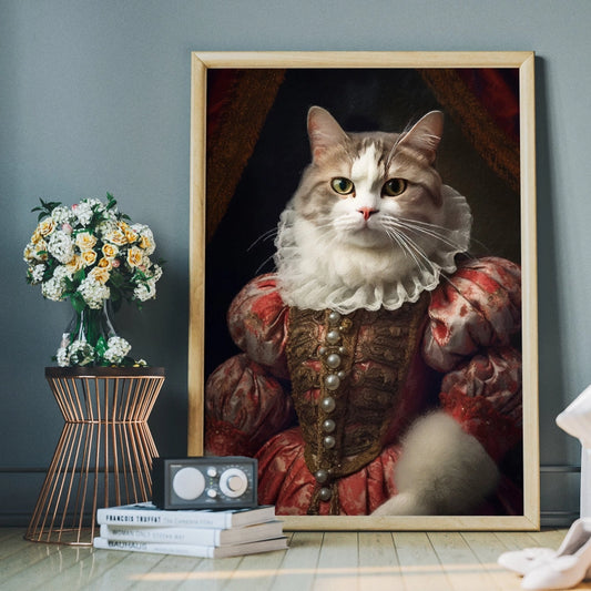 Short-haired cat Animal Portrait Print