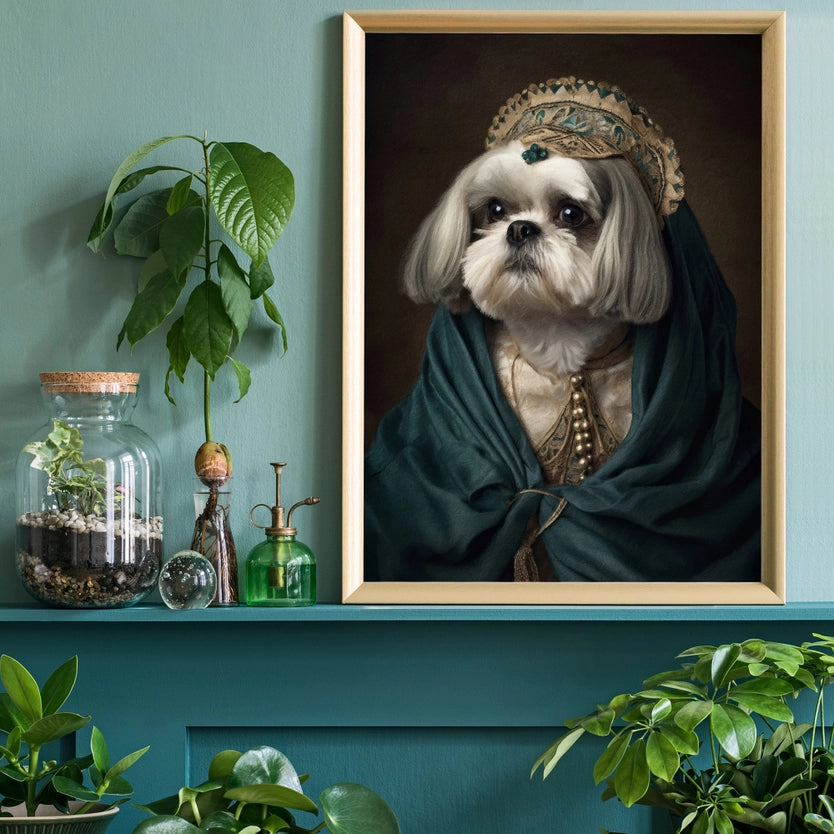Shih Tzu Dog Portrait Print