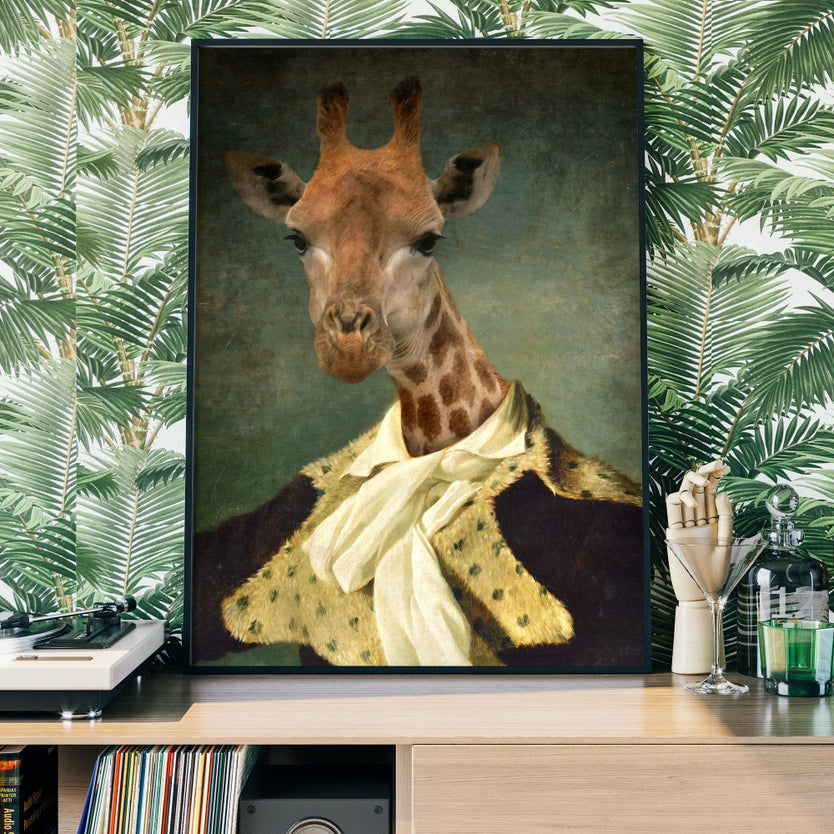 Giraffe Portrait Print