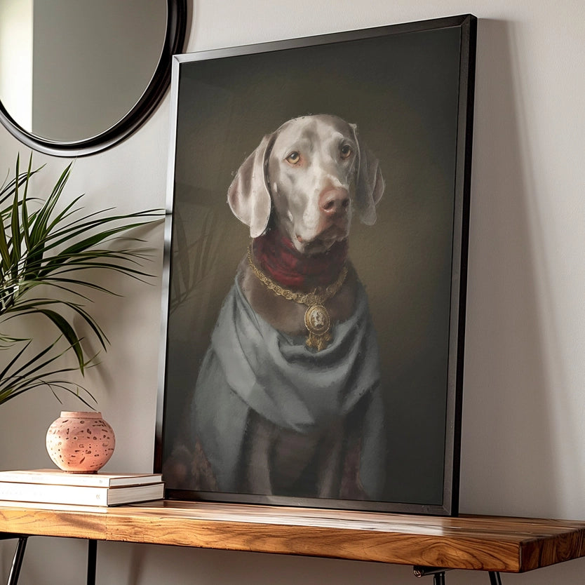 Weimaraner Dog Portrait Print