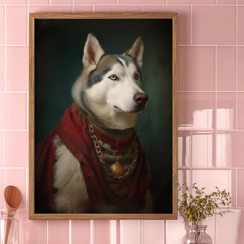 Husky Dog Portrait Print