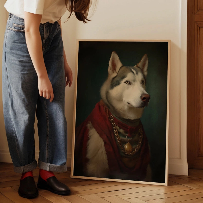 Husky Dog Portrait Print