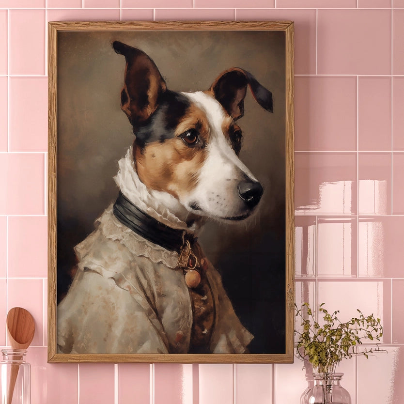 Jack Russell Black & Tan Portrait Print