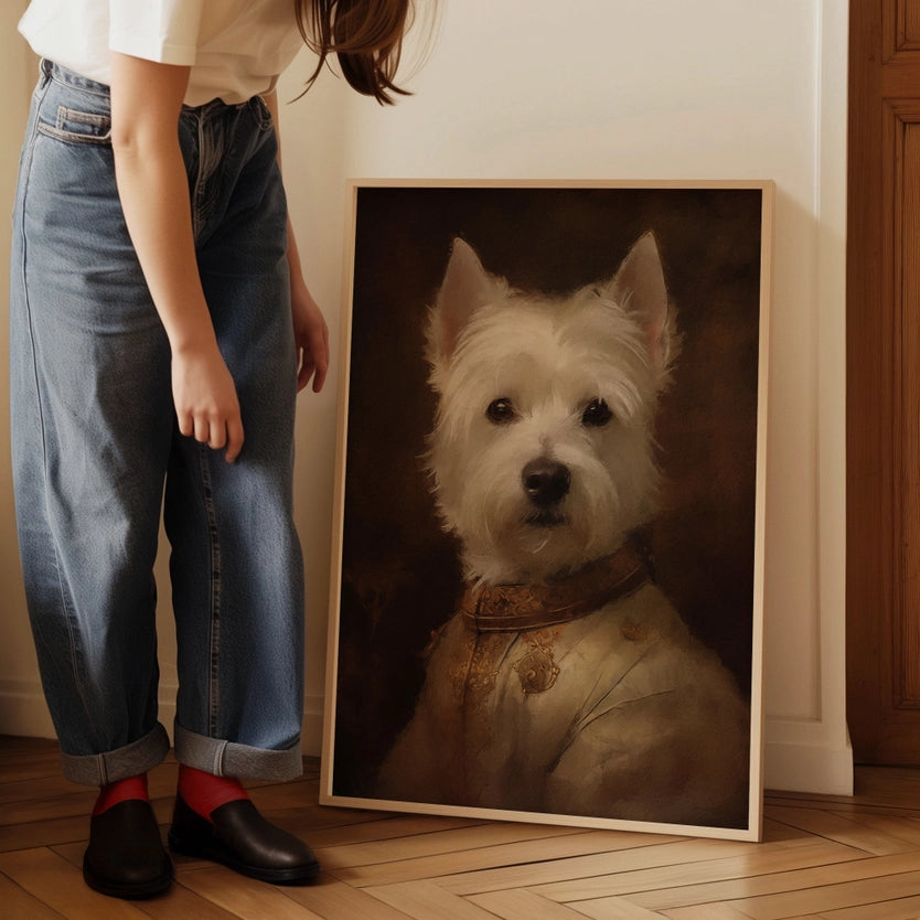 West Highland White Terrier Dog Portrait Print